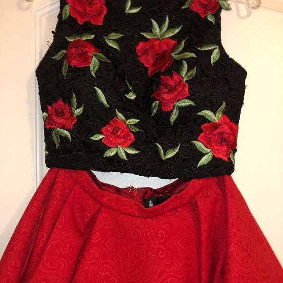 Authentic MacDuggal Red Hoco/Prom Dress - Picture 3 of 4